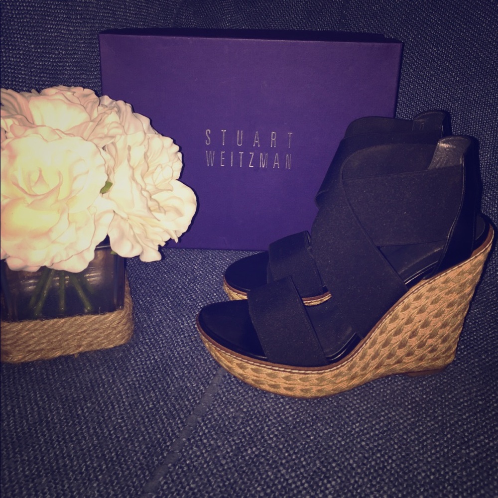 Stuart Weitzman Elastic Espadrille Sandal Sz 8